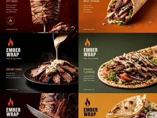 Create an ultra-premium 2x3 six-panel commercial poster