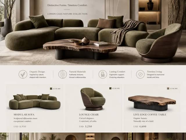 Create an ultra-premium real estate interior sales poster