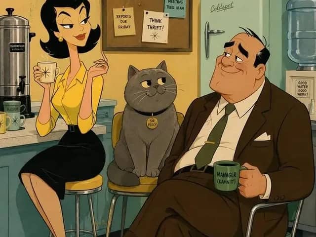 Mid-century theatrical cartoon still featuring Character