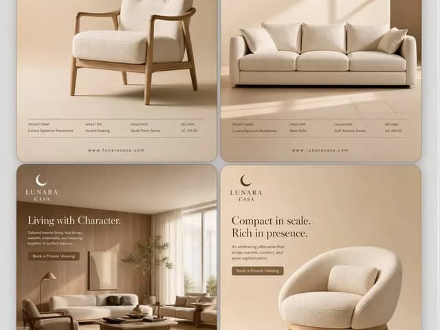 Create a world-class multi-page interior real-estate sales