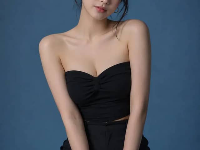 Ultra-realistic studio fashion portrait of a cute