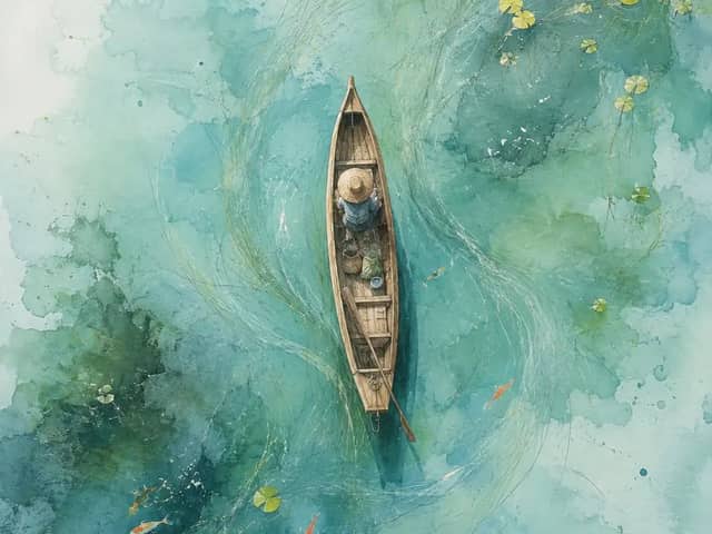 手绘环境插画,现代水彩概念场景风格