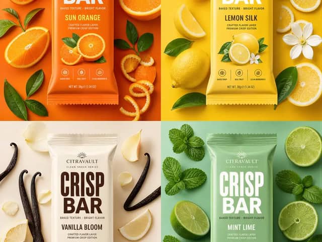 Create an ultra-premium vertical flavor campaign poster