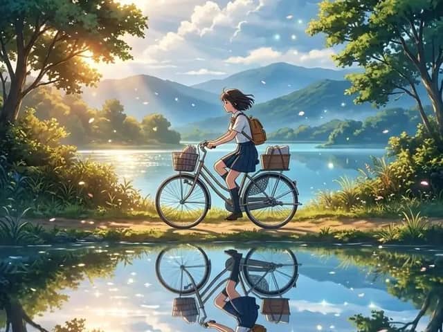 Un impresionante paisaje cinematográfico estilo anime