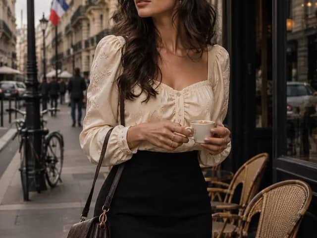 Ultra-photorealistic high-end editorial street-style