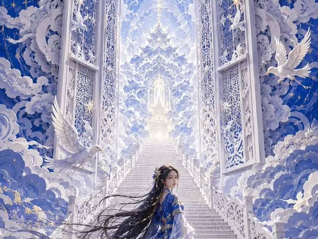 9:16 vertical format, modern oriental female dream