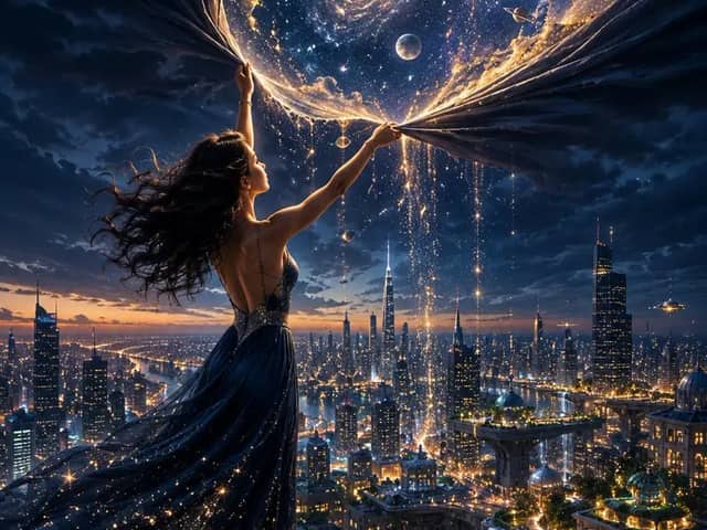 A breathtaking cinematic fantasy portrait of a beautiful