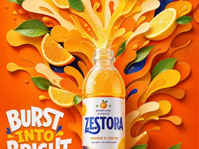 Crie um pôster comercial ultra-premium para uma marca
