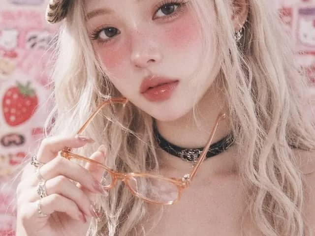 A photorealistic close-up portrait of a young East Asian