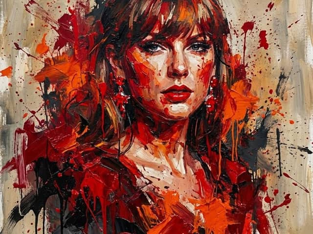 Abstract Expressionist Portrait with Chaotic Color Fields