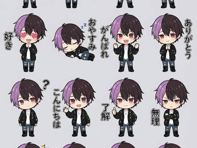 LINE sticker sheet from an attached image