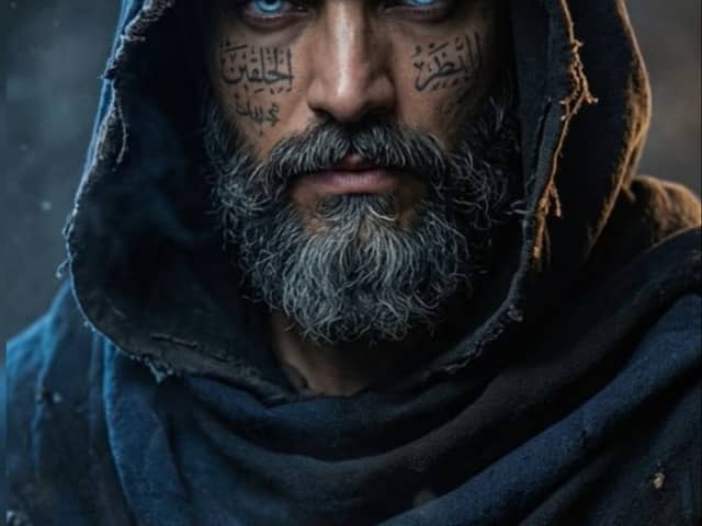 Retrato Cinematográfico de um Misterioso Guerreiro Encapuzado