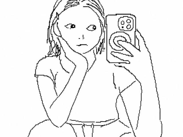 Filtro MS Paint disegnato male