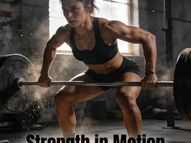 Dynamic Female Athlete Workout Shot