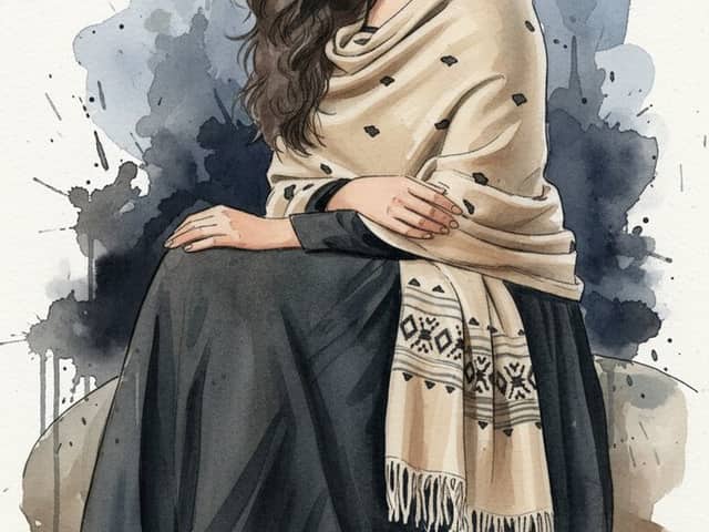 Fine-Art Ink and Watercolor Portrait with Identity Lock