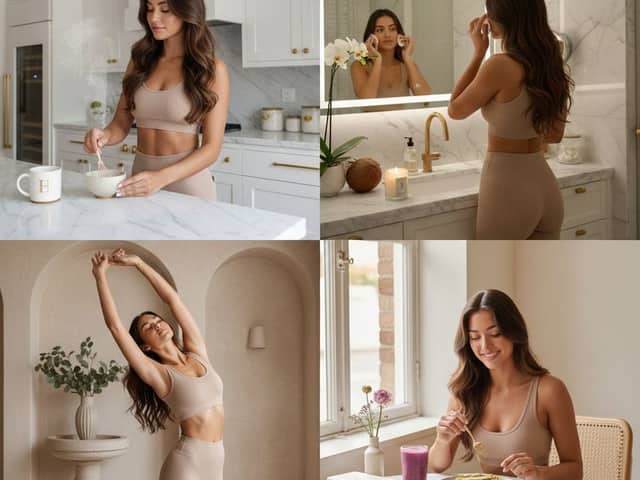 Four-Scene Luxury Wellness Lifestyle Vignettes