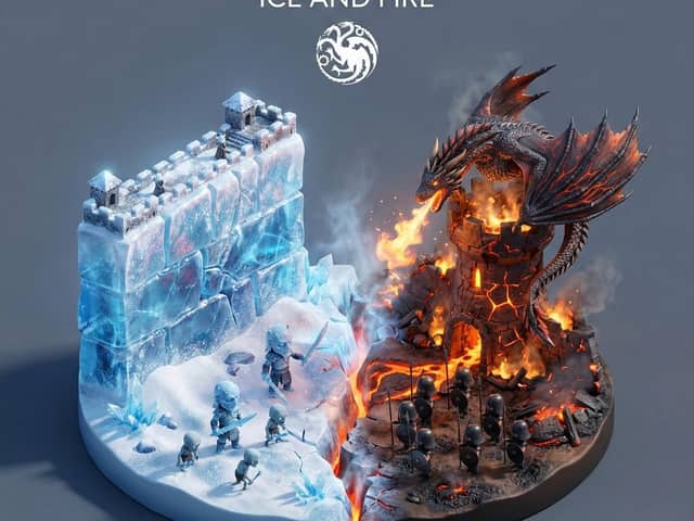 Game of Thrones Ice and Fire Isometric Diorama