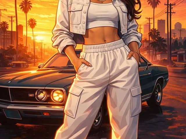 GTA Loading Screen Style Urban Chic Illustration