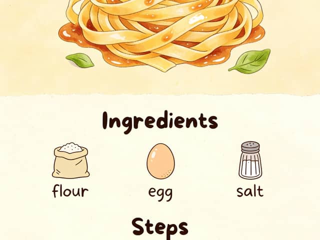 Illustrated Homemade Pasta Recipe Card