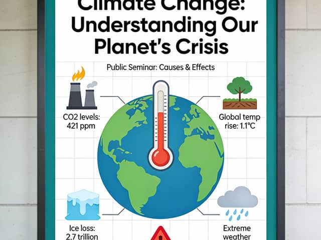 Informative Climate Change Seminar Poster