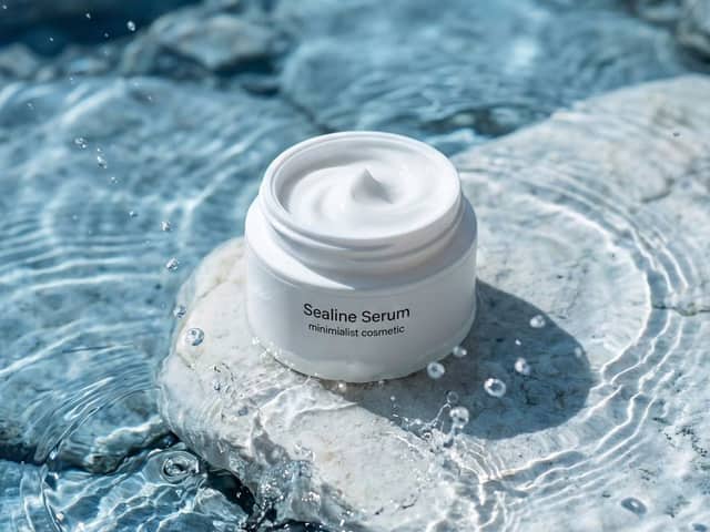 Luxury Skincare Product Macro Shot in Water
