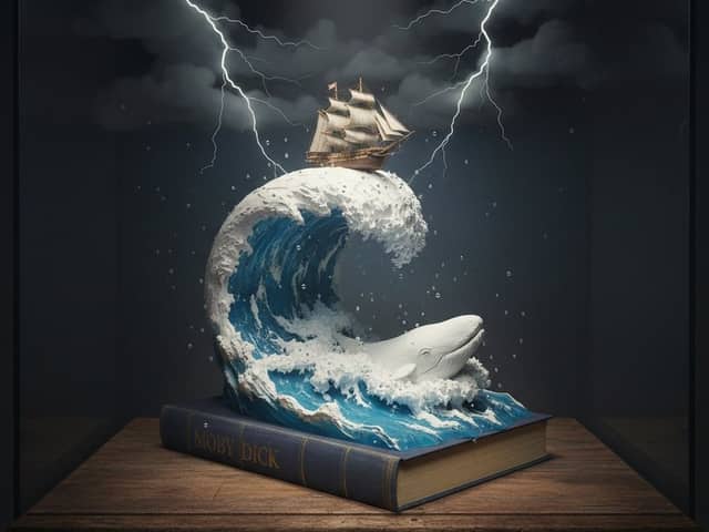 Moby Dick Book Diorama Prompt