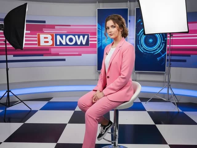 Modern Broadcast Media Aesthetic Portrait
