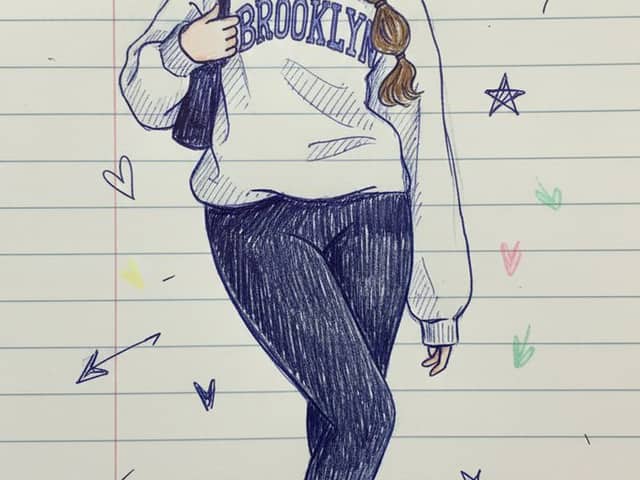 Notebook Pen Doodle Identity Preservation Prompt