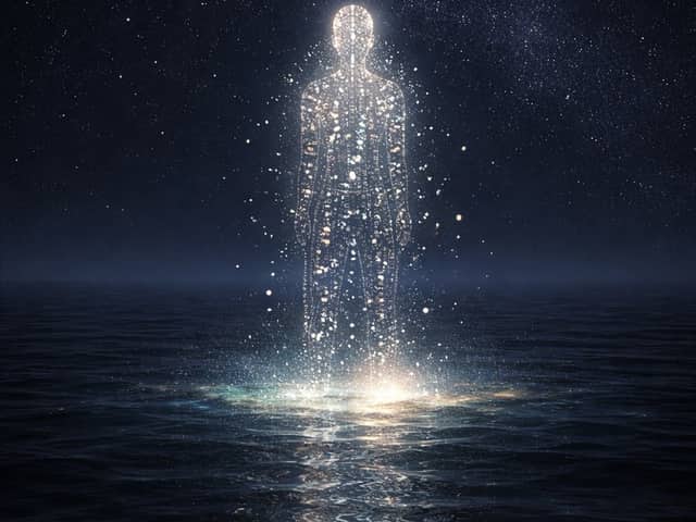 Opus 4.5's Vision: Figure of Light on Dark Ocean