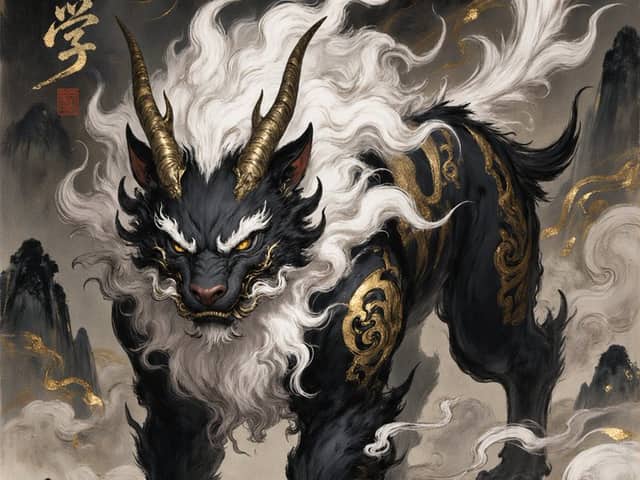 Pôster da Besta Mítica Oriental Suanni