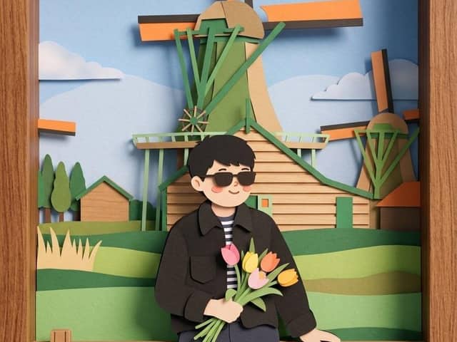 Style d'illustration en papier découpé superposé