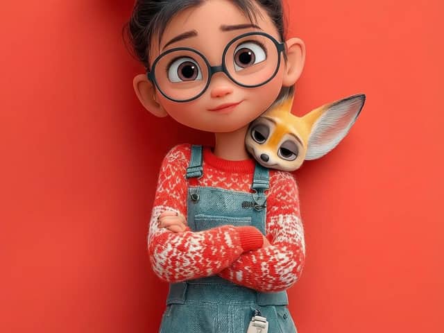 Pixar 3D Character Portrait with Fennec Fox