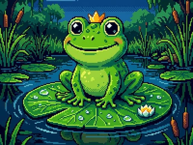 Immagine di animale dei cartoni animati pixelata