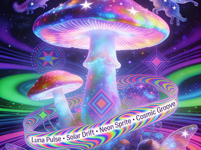 Psychedelic Music Festival Poster "Ethereal Bloom"