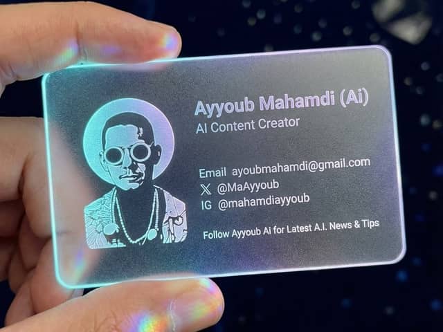 Realistic Cyber-Aesthetic Futuristic Business Card