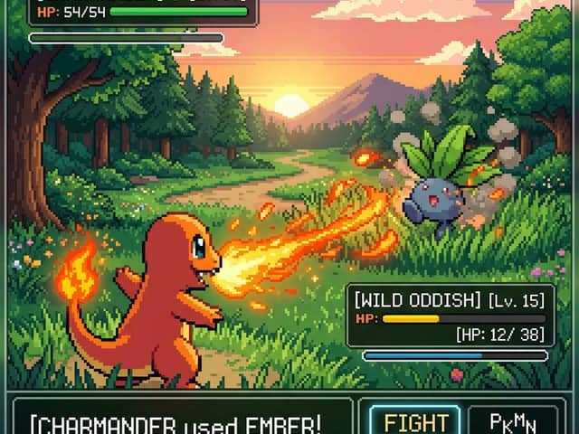 Battaglia Pixel Art in stile Retro Game