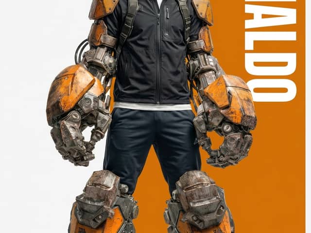Ronaldo Futuristic Exoskeleton Portrait Prompt