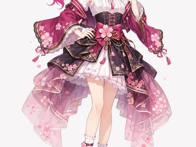 Vestido de Ídolo Sakura Wa-Moderno