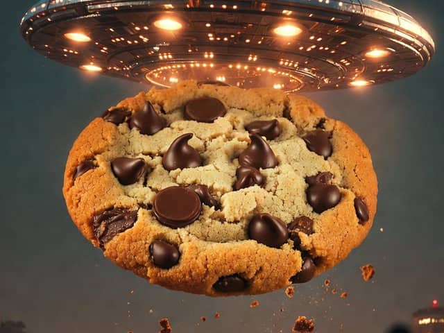 Sci-Fi Encounter with Giant Floating Cookie