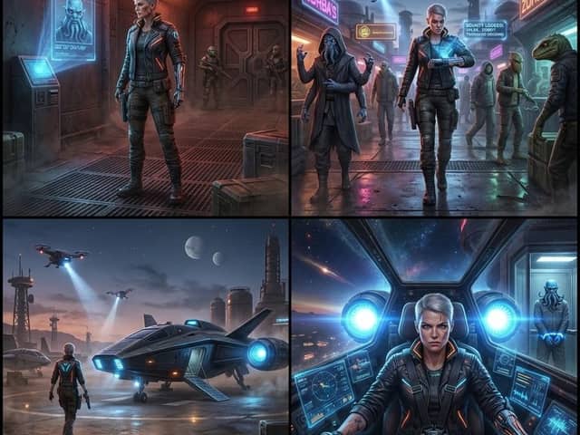 Sequential Sci-Fi Bounty Hunter Story Grid