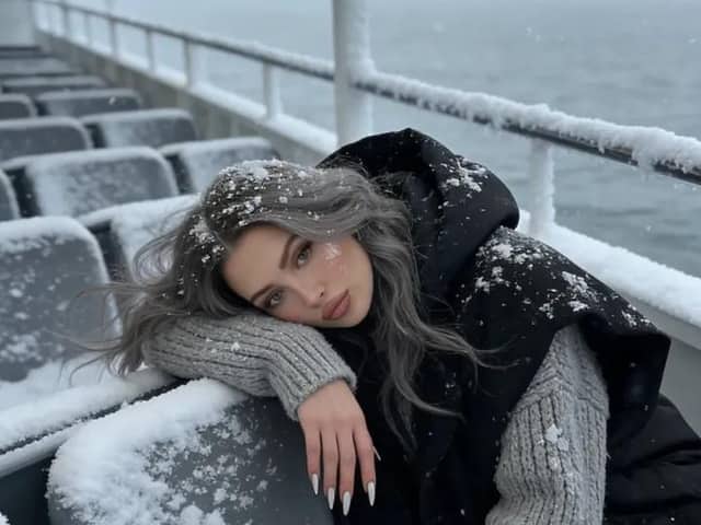 Serene Winter Ferry Portrait