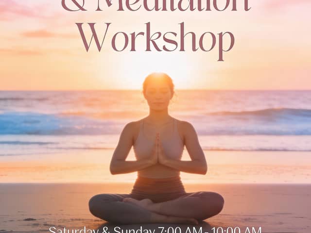 Serene Yoga & Meditation Workshop Poster