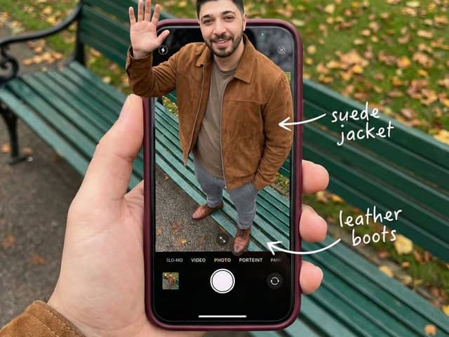 Smartphone Screen Stepping Out Optical Illusion Prompt