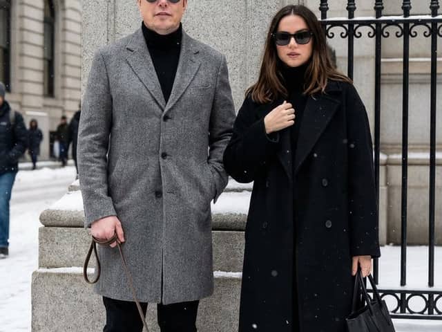 Sophisticated Urban Winter Couple Portrait