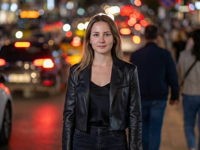 Street Fashion Editorial at Night with Motion Blur