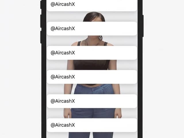 Studio Portrait with Digital UI Overlay