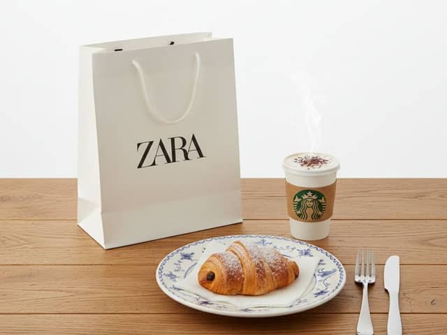 Studio Still Life of Coffee and Croissant
