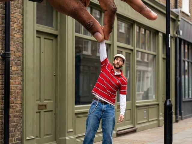 Surreal Forced-Perspective Street Photography with Giant Hand