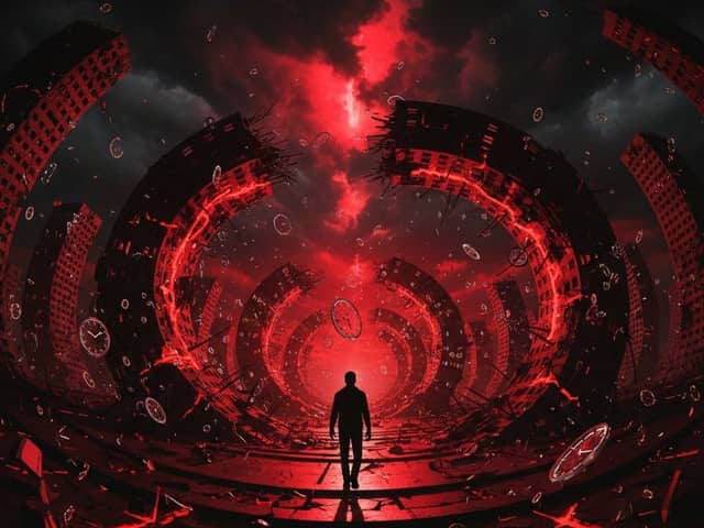 Prompt de Geração de Imagem: Distopia de Física Surreal