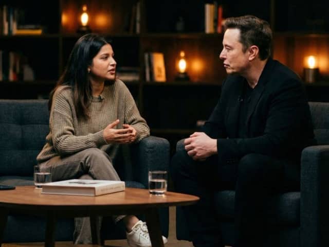 Photo d'interview de célébrité style talk-show